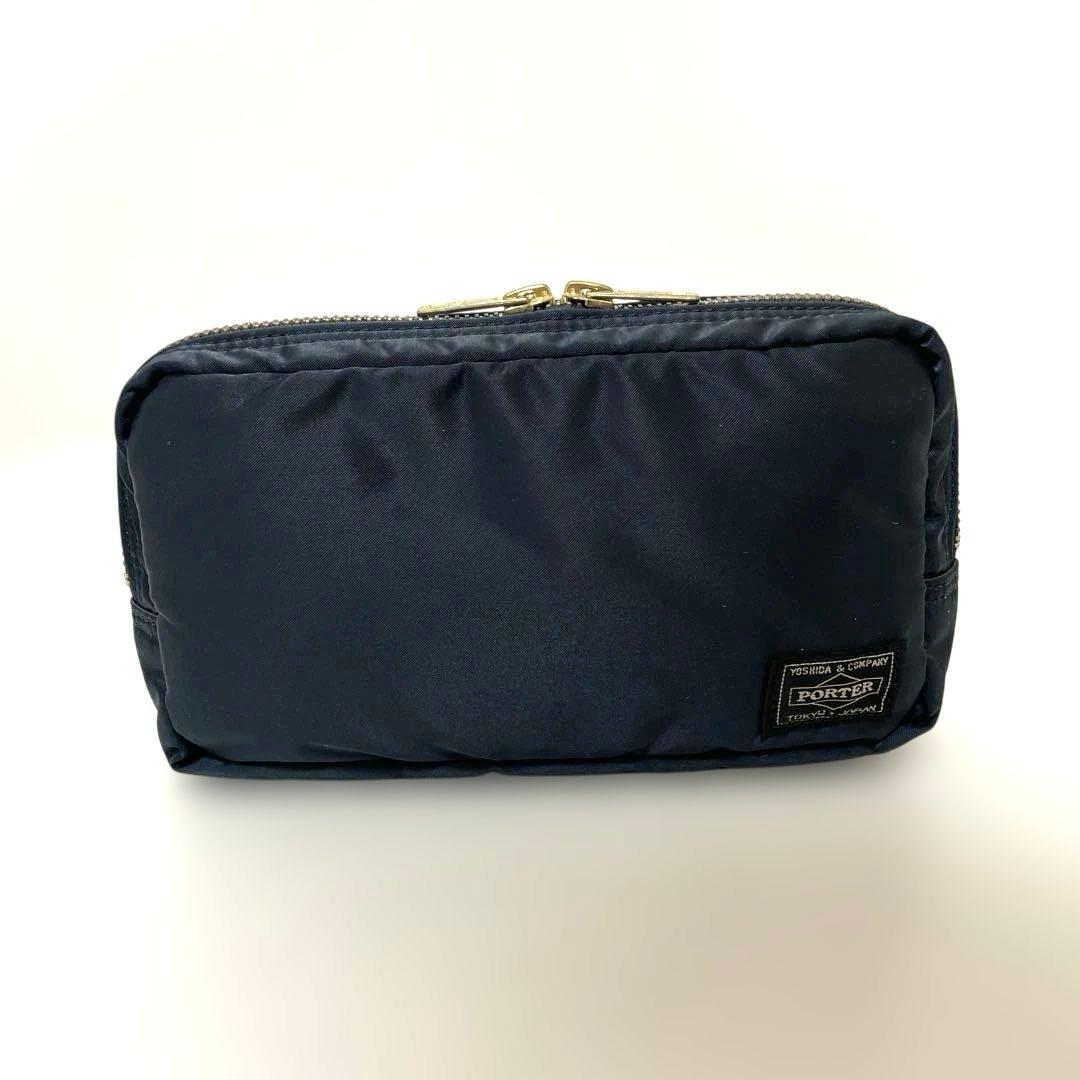 PORTER TANKER ポーター タンカー ポーチ アイアンブルー 中古