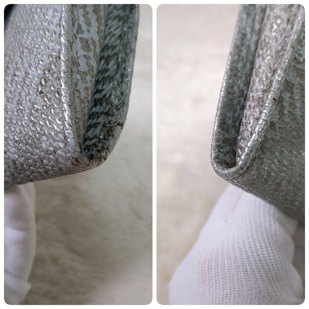 希少✨ヒロコハヤシ ダマスコ 長財布 シルバー レザー レター型