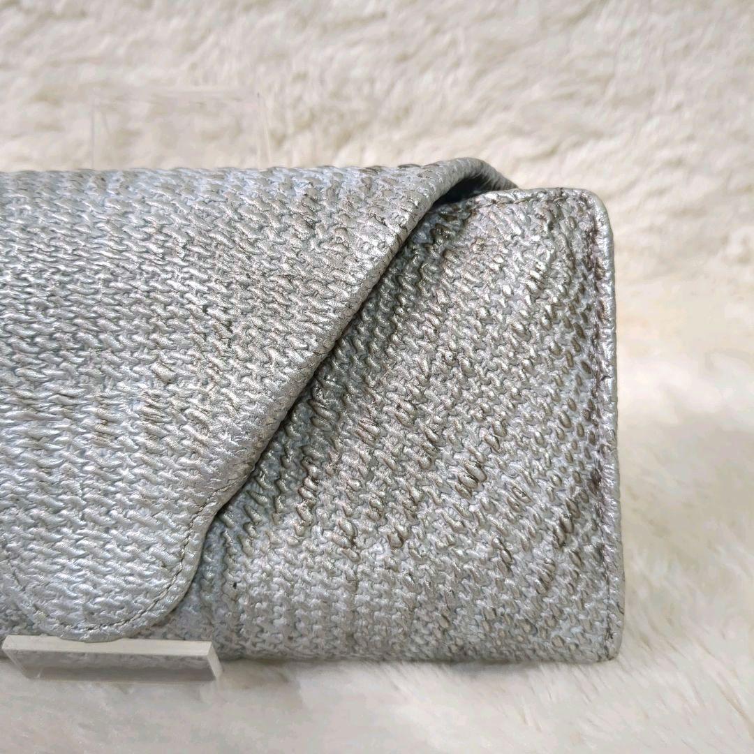 希少✨ヒロコハヤシ ダマスコ 長財布 シルバー レザー レター型