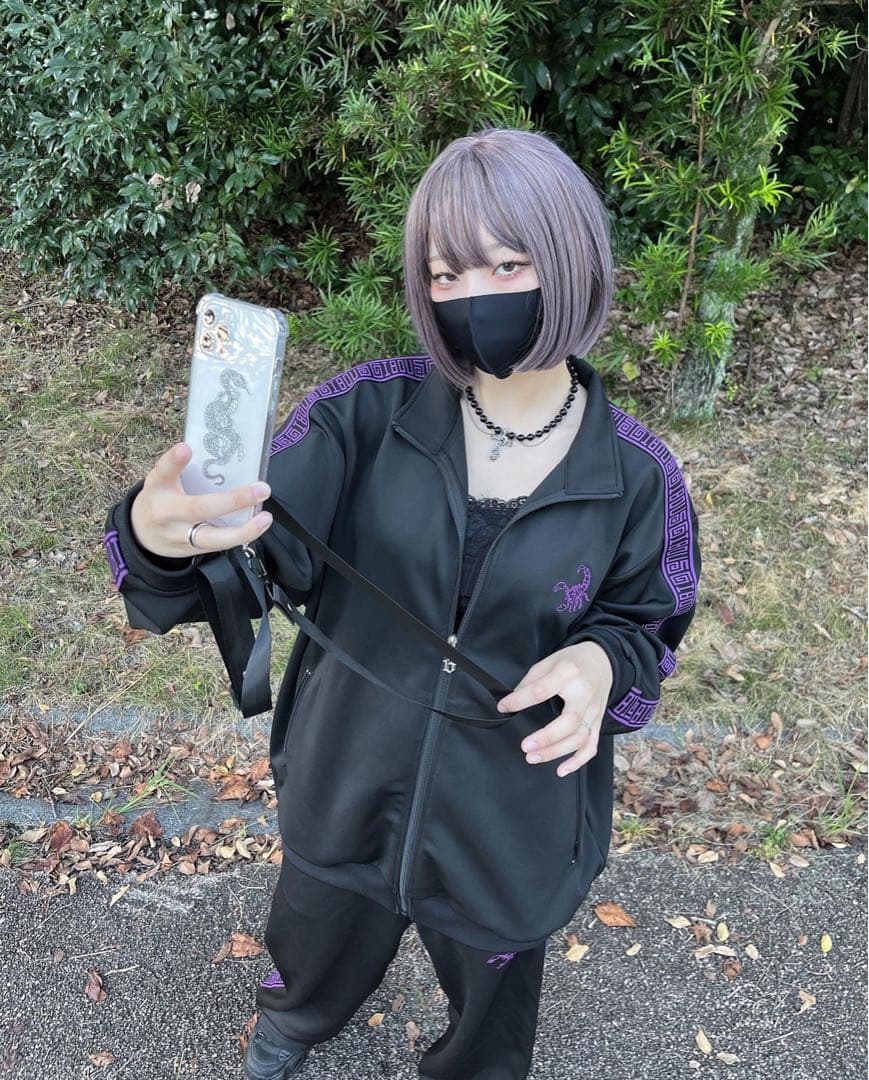 トップス GIBOUSJERSEY SCORPION BLACK PURPLE PANTS