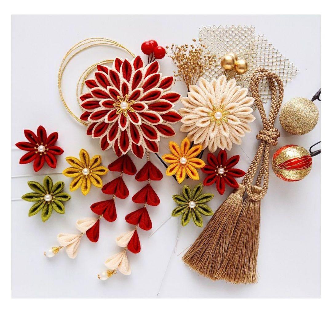 つまみ細工髪飾り つまみ細工 髪飾り 和装髪飾り 成人式 卒業式 結婚式 七五三