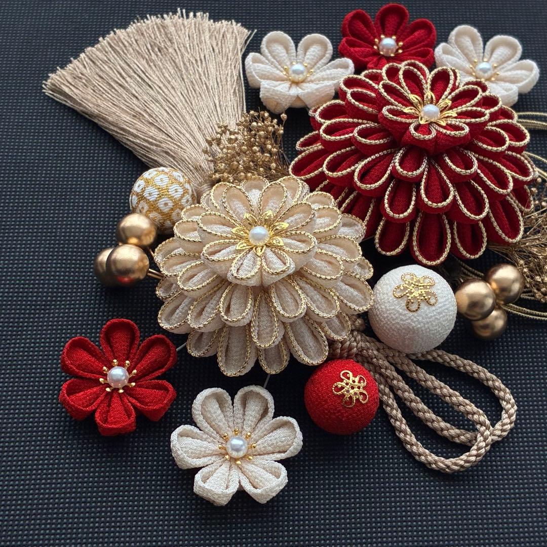 つまみ細工髪飾り つまみ細工 髪飾り 和装髪飾り 成人式 卒業式 結婚式 七五三