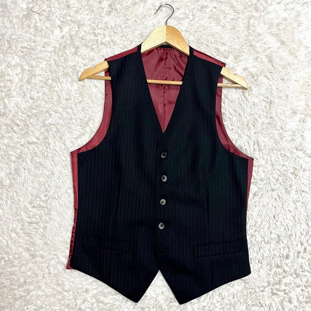 ✨未使用級✨ヒロミチナカノ 3ピーススーツ ビジネススーツ ストライプ シルク混