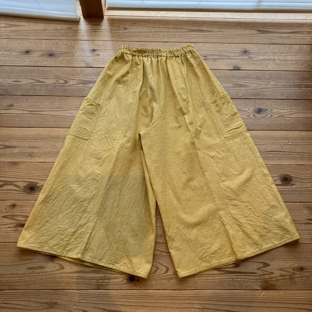 ヤンマ産業　会津木綿　キュロットパンツ YAMMA ロング丈　ゴールド