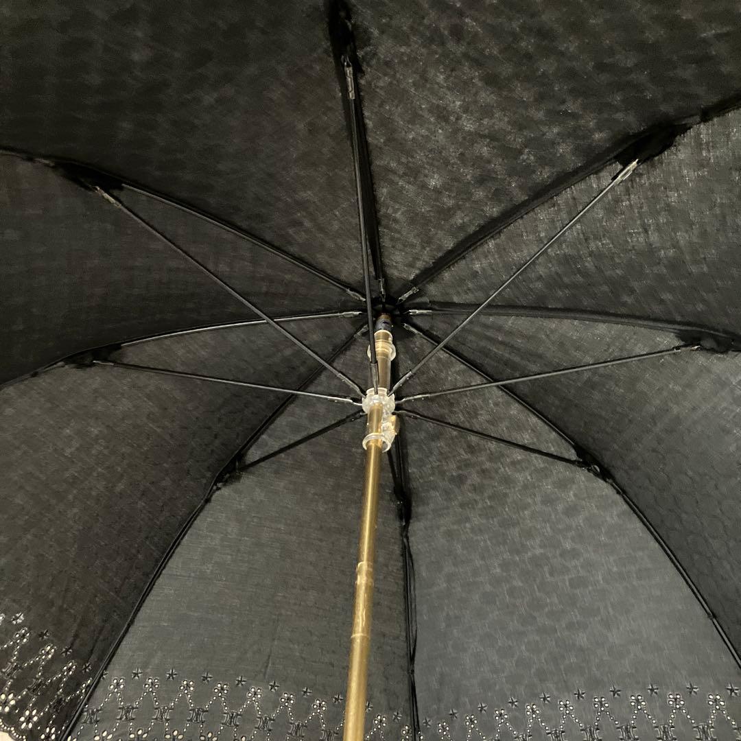 【ニコちゃん】CELINE ブラック 日傘 模様入り