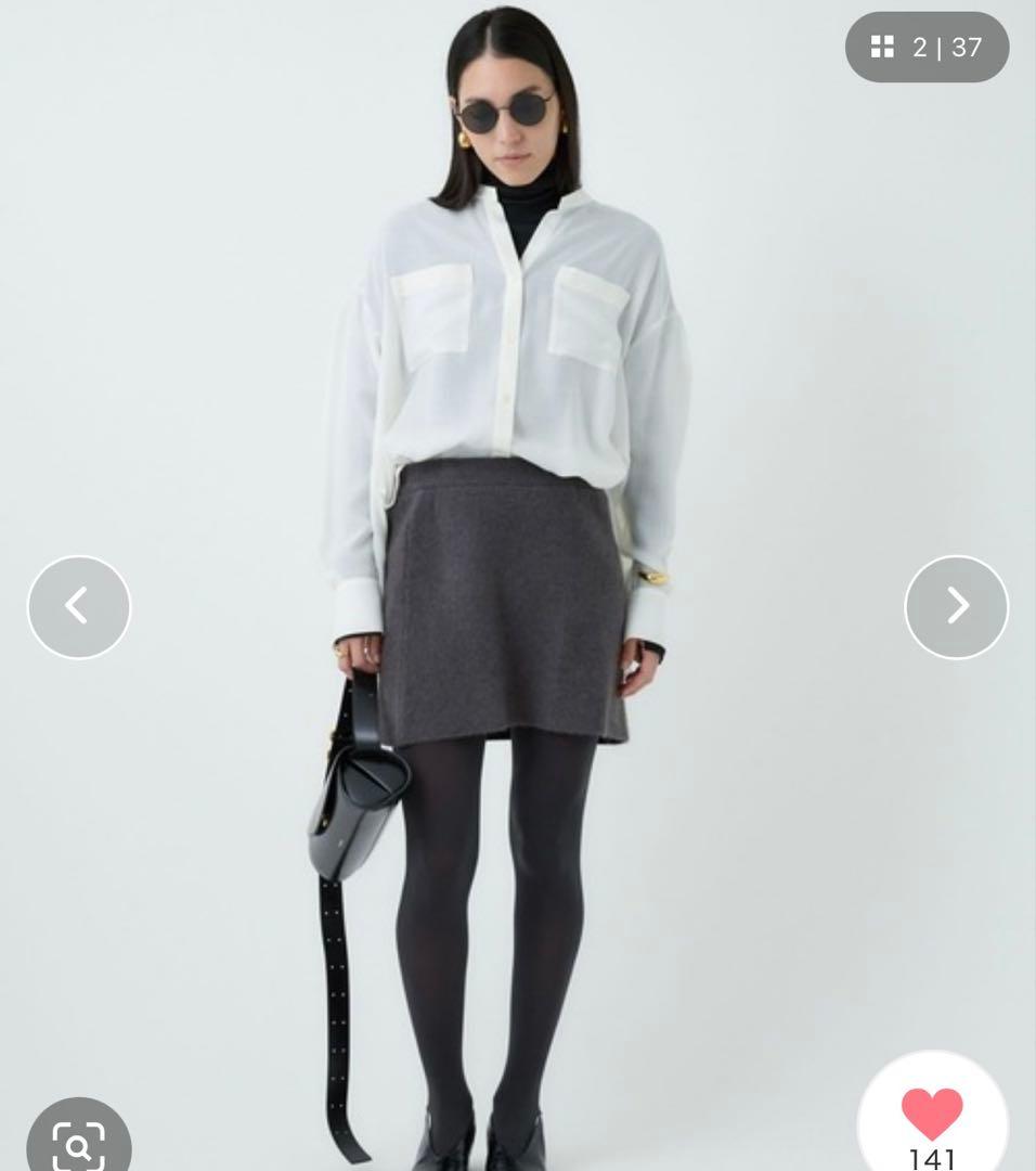 完売色　美品　カオス　リネーレリバーミニスカート　2025AW