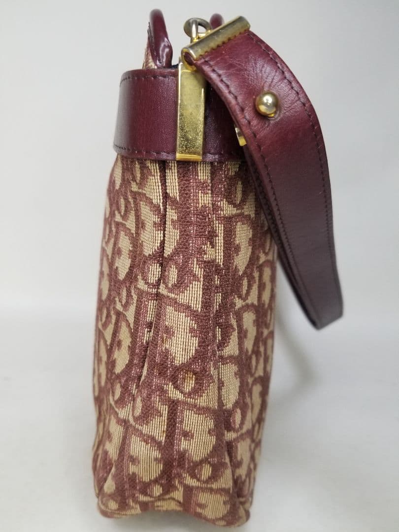 クリスチャンディオール トロッター キャンバス ショルダーバッグレッド＆ゴールド