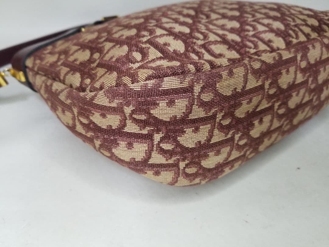 クリスチャンディオール トロッター キャンバス ショルダーバッグレッド＆ゴールド