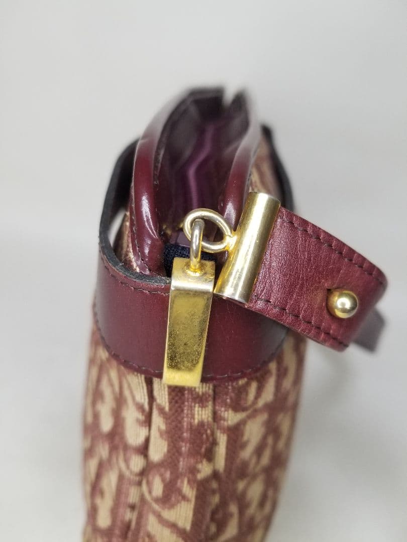 クリスチャンディオール トロッター キャンバス ショルダーバッグレッド＆ゴールド