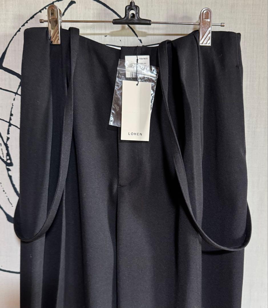 新品タグ付き LOHEN ローヘン サスペンダーパンツ ブラック38