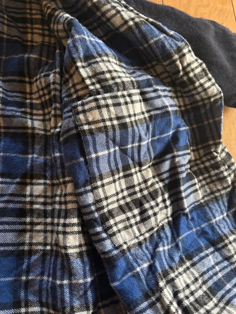 ダニエラグレジス　ネイビー ×チェック柄　リバーシブルジャケット