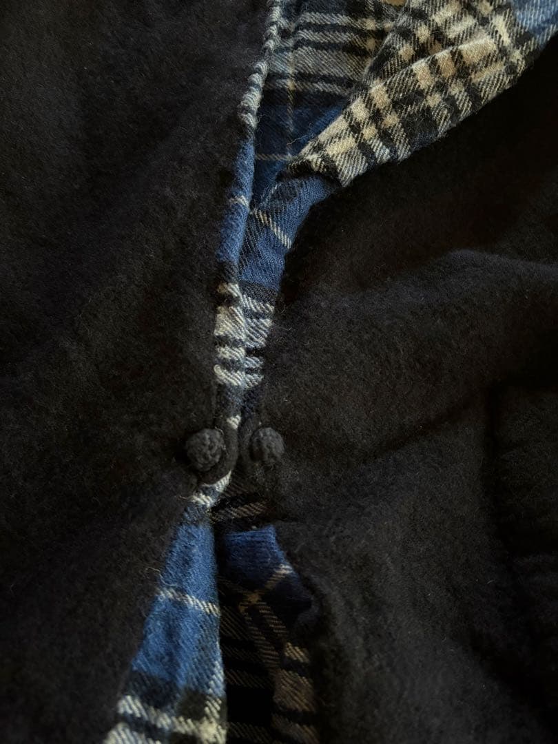 ダニエラグレジス　ネイビー ×チェック柄　リバーシブルジャケット