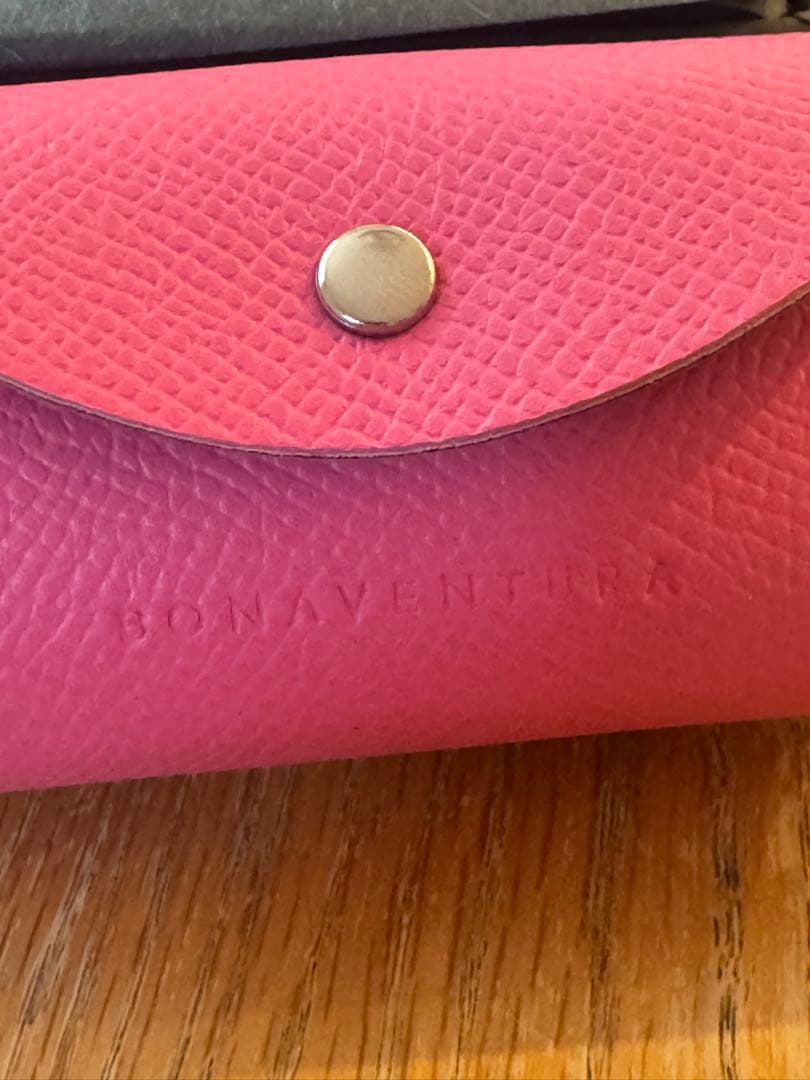 お得☆ボナヴェンチュラ ピンク レザーケース リップケース 小物入れ