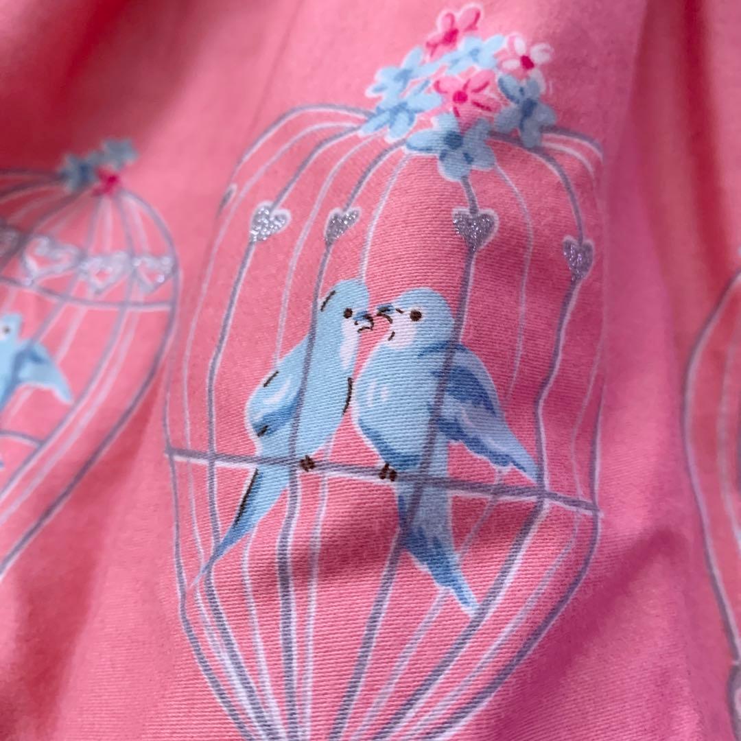 シャーリーテンプル レース襟付き ワンピース 120cm ピンク 長袖 秋冬