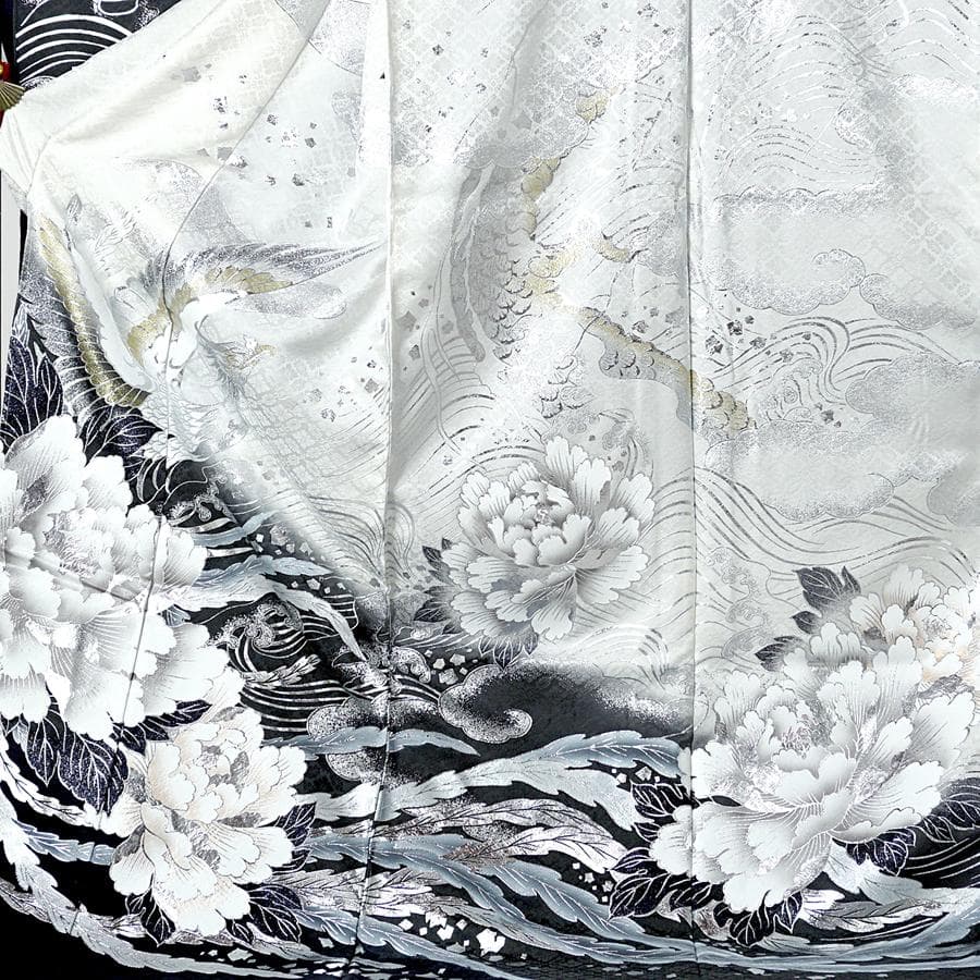 専用　ご予約　振袖単品　未仕立て　仮絵羽　関芳　龍　鳳凰　牡丹　墨色　成人式