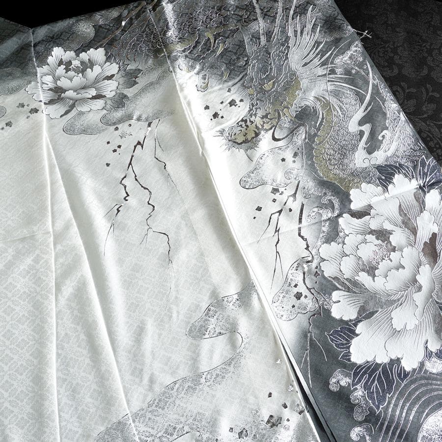 専用　ご予約　振袖単品　未仕立て　仮絵羽　関芳　龍　鳳凰　牡丹　墨色　成人式