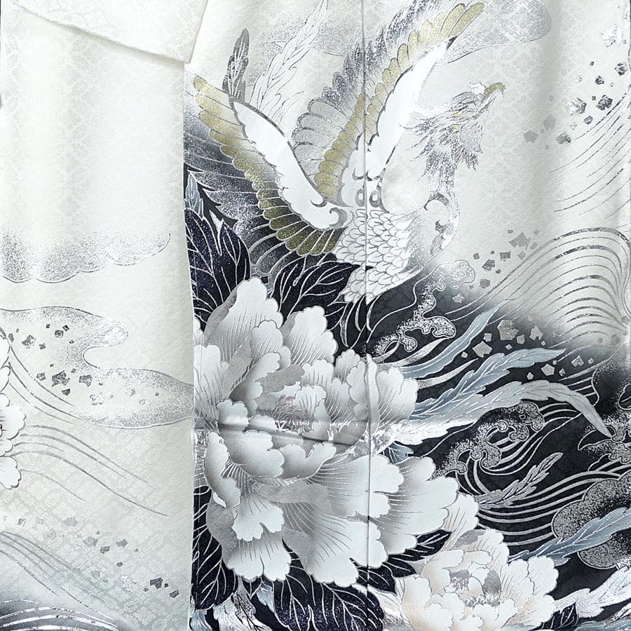 専用　ご予約　振袖単品　未仕立て　仮絵羽　関芳　龍　鳳凰　牡丹　墨色　成人式