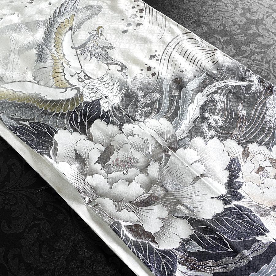 専用　ご予約　振袖単品　未仕立て　仮絵羽　関芳　龍　鳳凰　牡丹　墨色　成人式