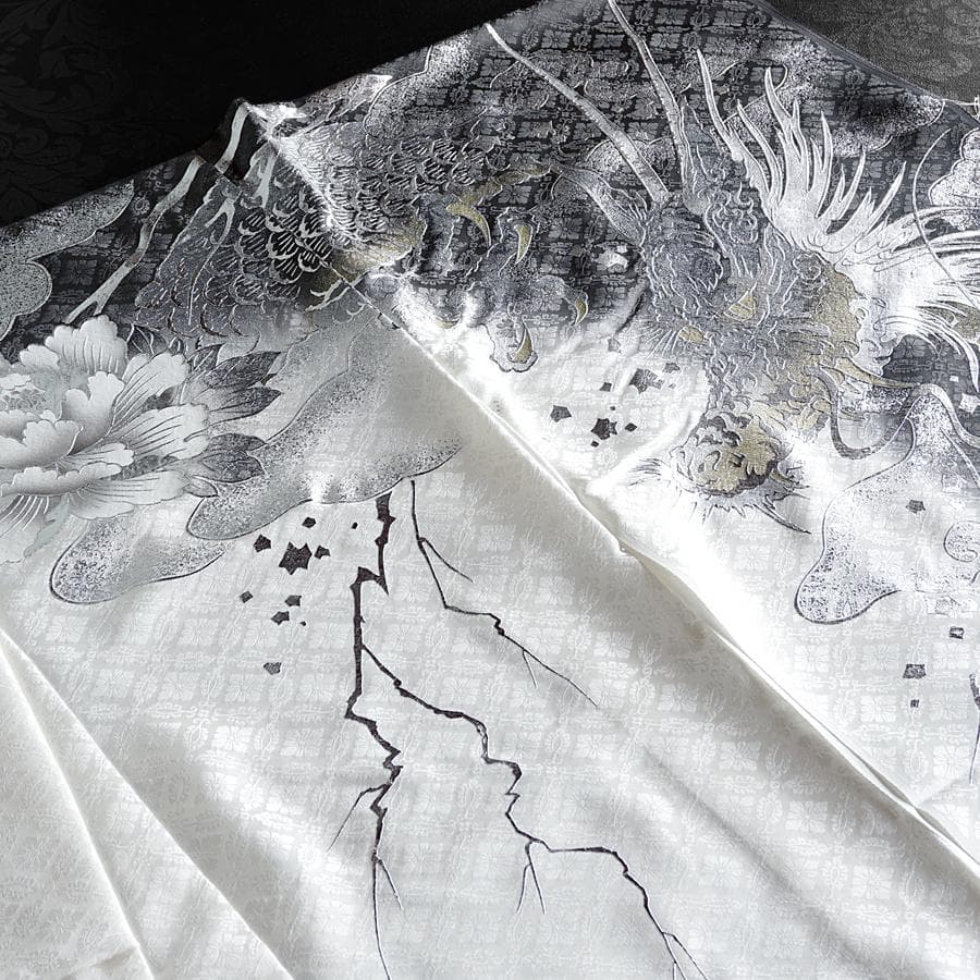 専用　ご予約　振袖単品　未仕立て　仮絵羽　関芳　龍　鳳凰　牡丹　墨色　成人式