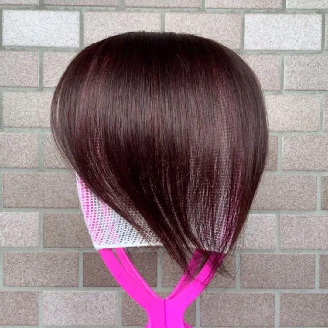 人毛100%総手植え 医療用 部分ウィッ￼グ 茶黒ヘアピース ダークブラウン小顔