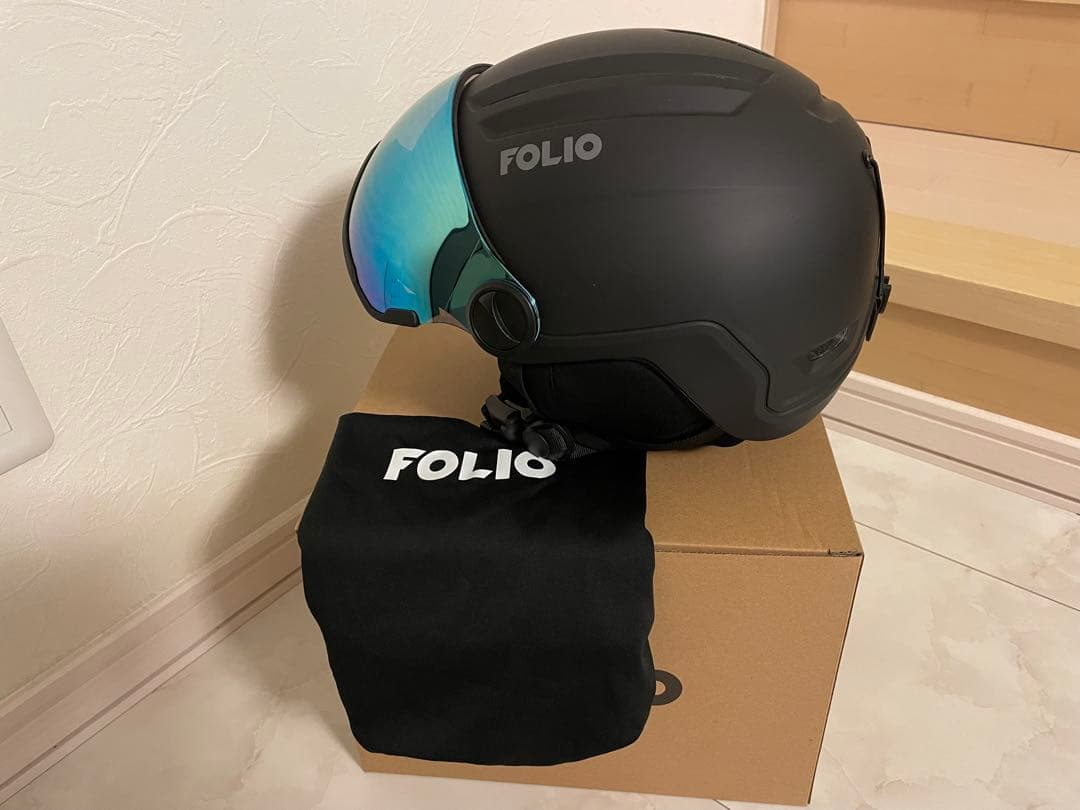 タイムセール✴︎美品◾️FOLIO スキー スノボバイザー付ヘルメット 大人Lサイズ