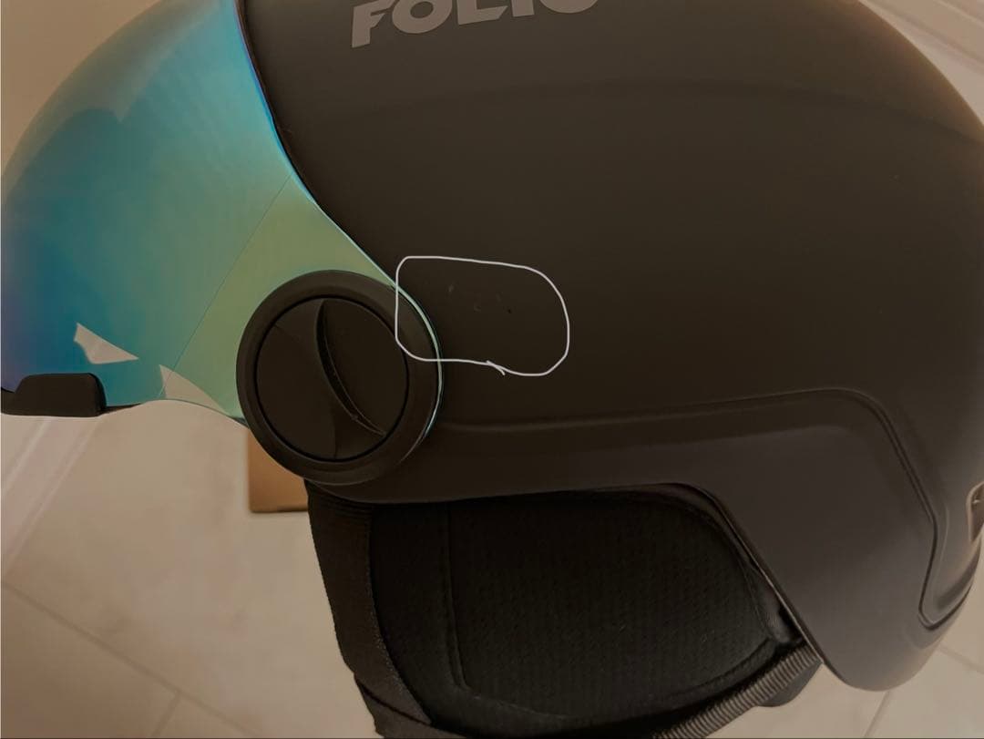 タイムセール✴︎美品◾️FOLIO スキー スノボバイザー付ヘルメット 大人Lサイズ