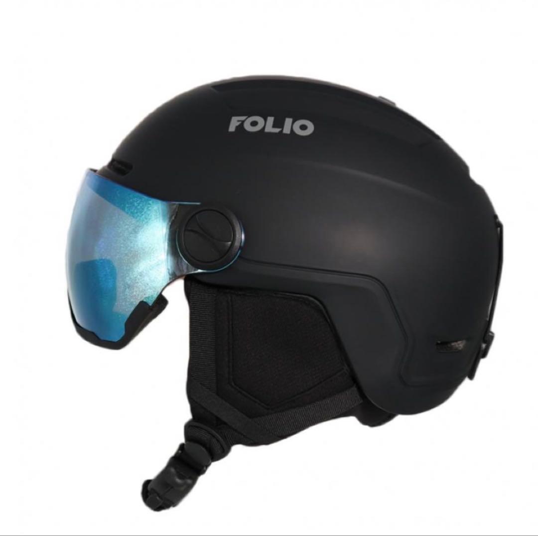 タイムセール✴︎美品◾️FOLIO スキー スノボバイザー付ヘルメット 大人Lサイズ