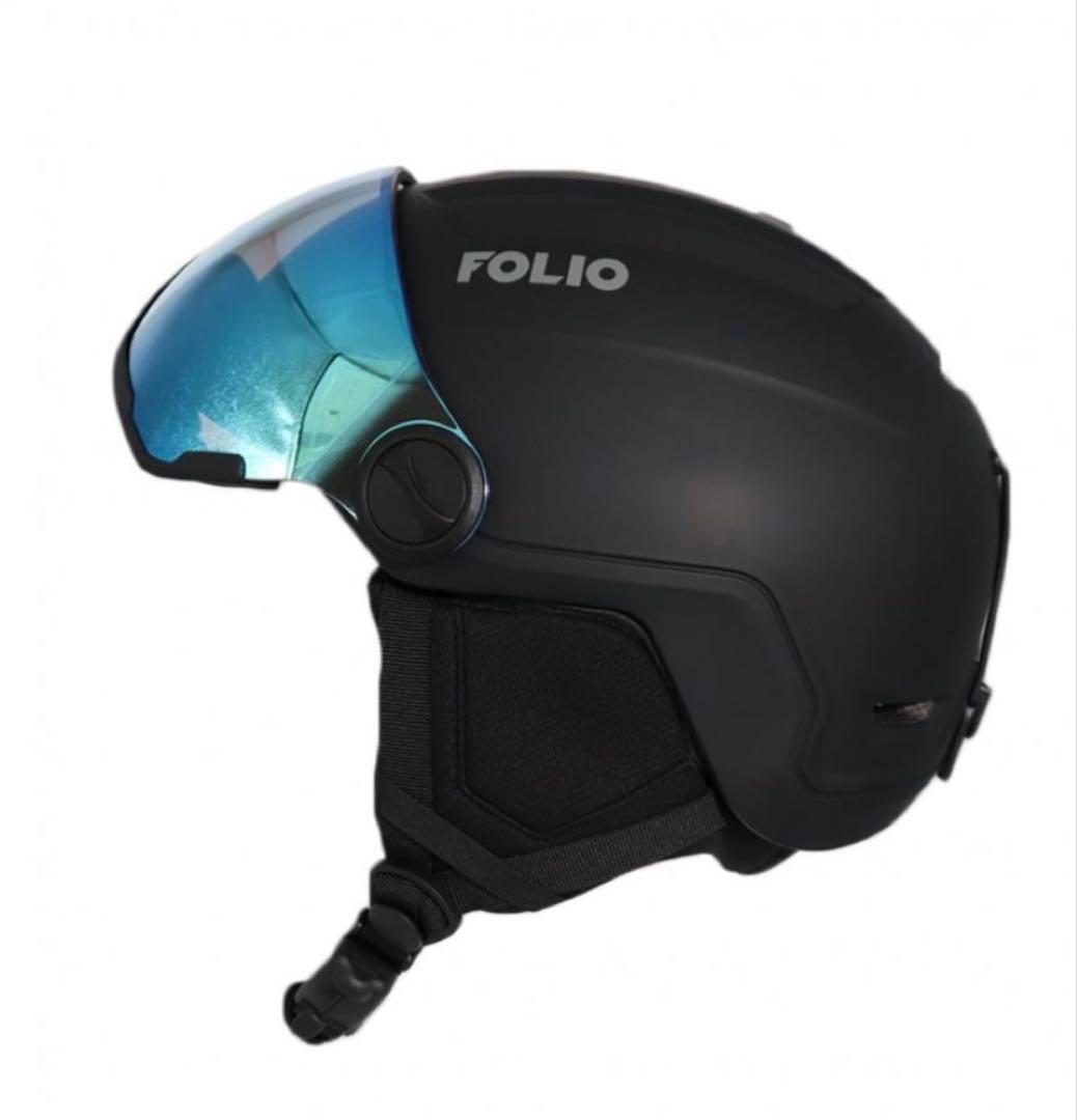 タイムセール✴︎美品◾️FOLIO スキー スノボバイザー付ヘルメット 大人Lサイズ