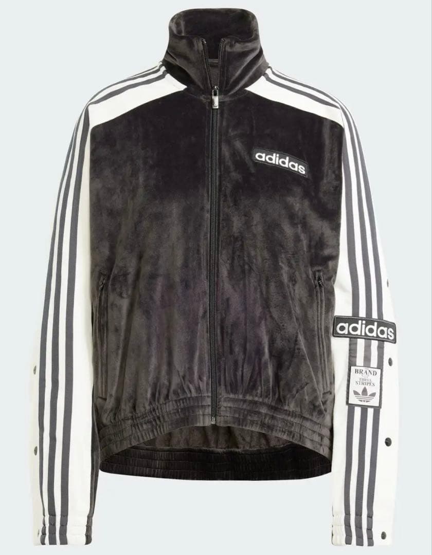 adidas W ADIBREAK VELOUR ジャケット ブラック　Ｓ
