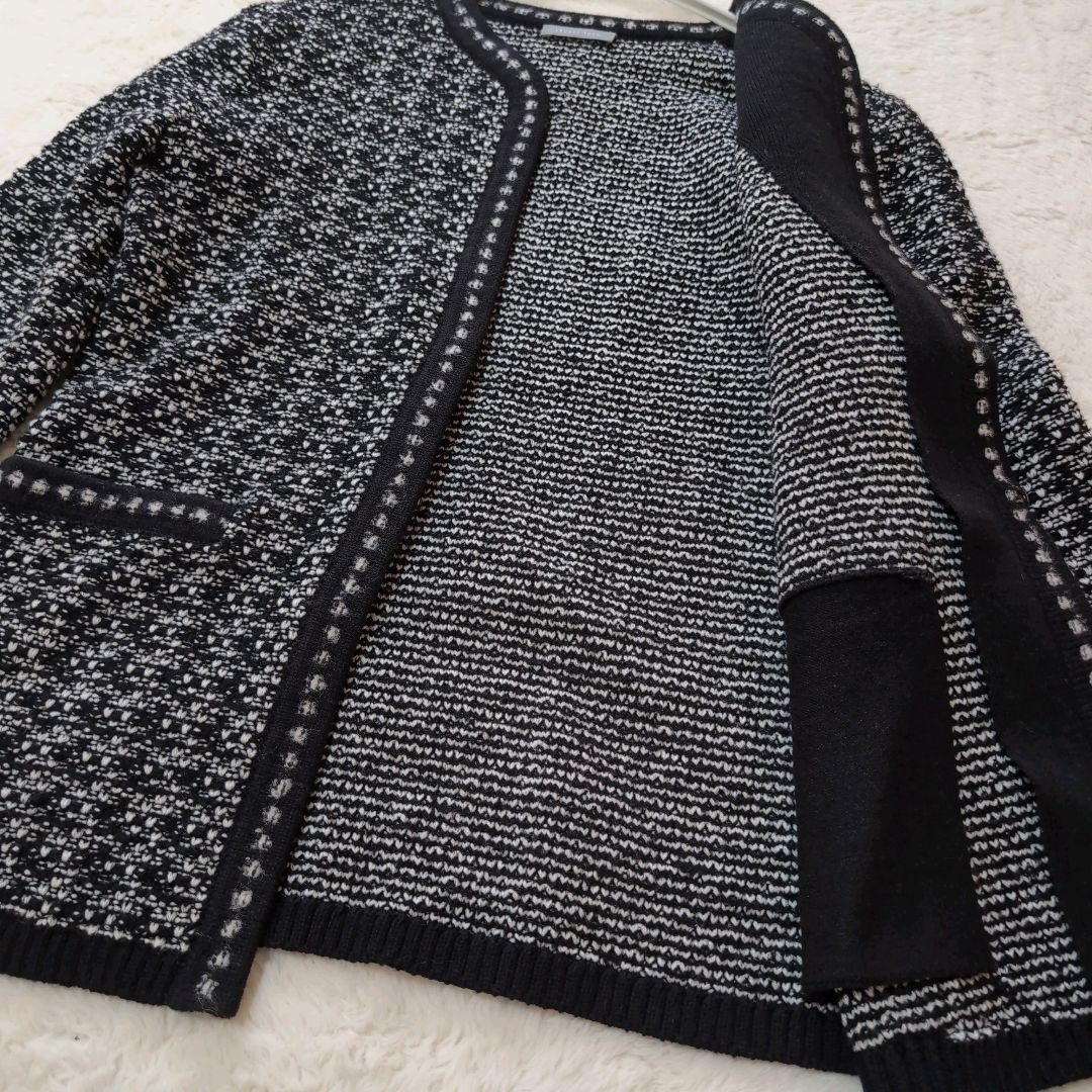 Theoryluxe　ノーカラーツイード　ニット　ジャケット