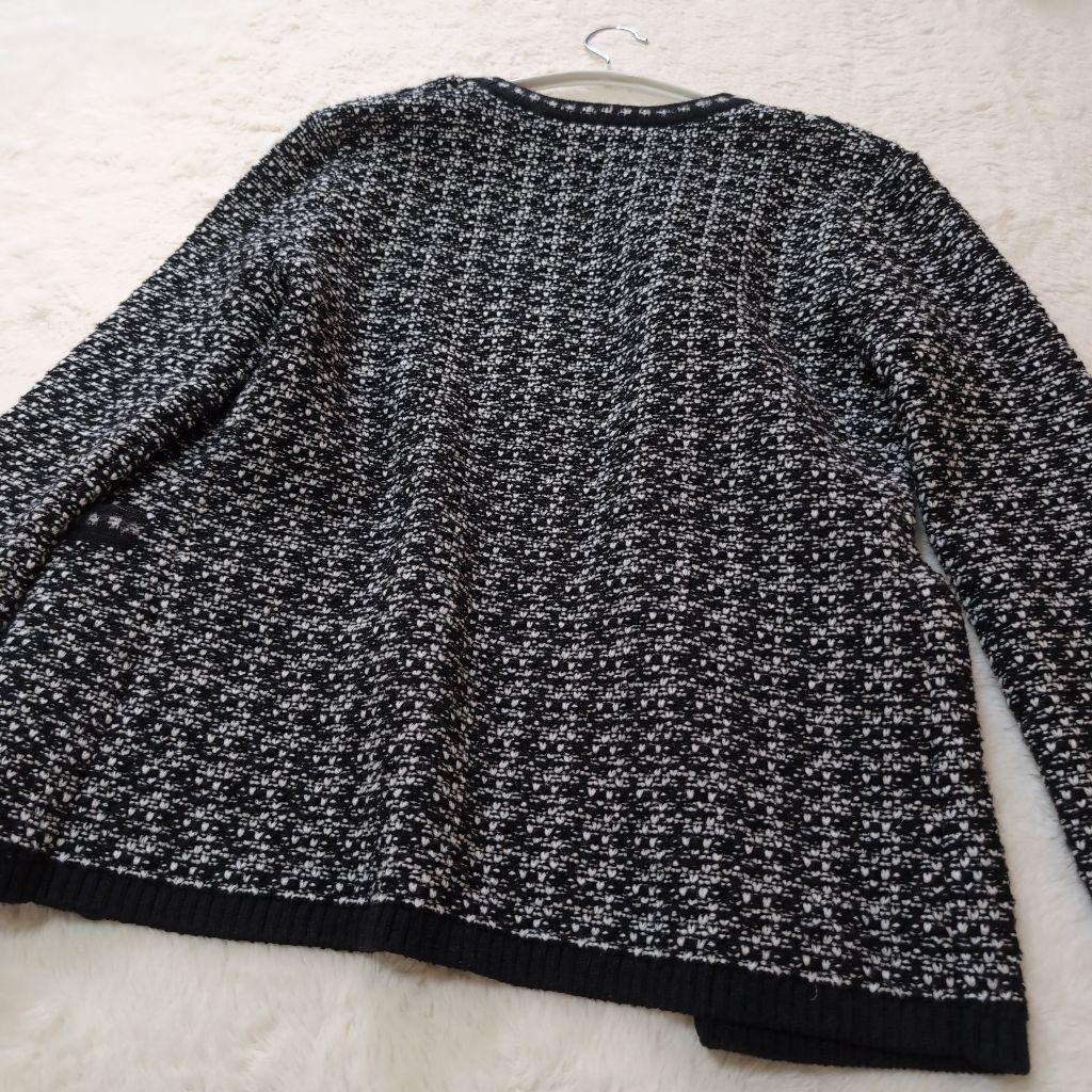 Theoryluxe　ノーカラーツイード　ニット　ジャケット