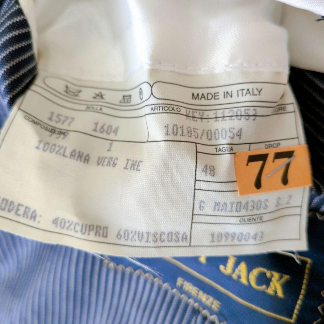 ロロピアーナ テーラードジャケット ストライプ 3B イタリア製 メリノウール