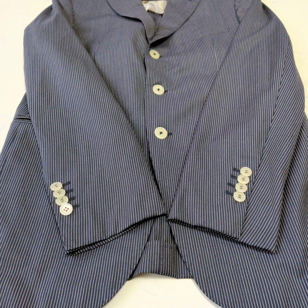 ロロピアーナ テーラードジャケット ストライプ 3B イタリア製 メリノウール