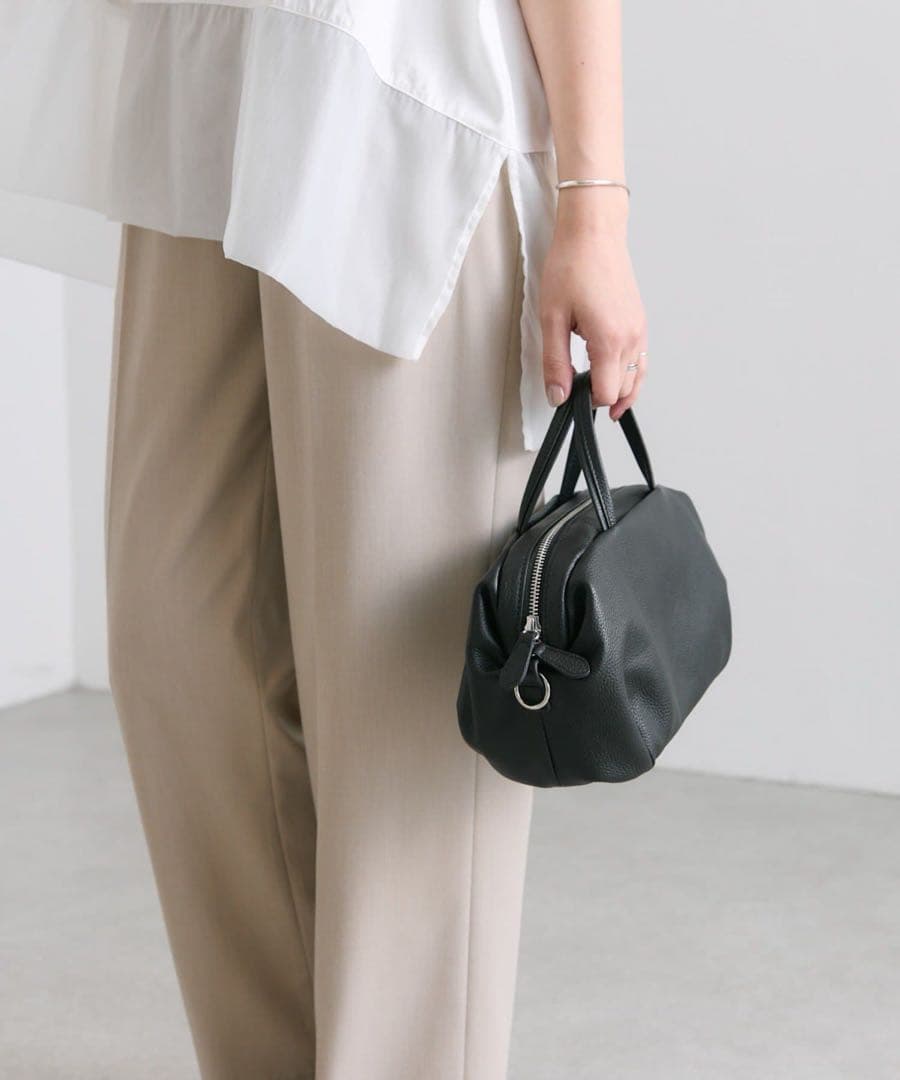 新品 イアパピヨネ ショルダー付きハニカムボストンバッグ《2way/本革》 黒