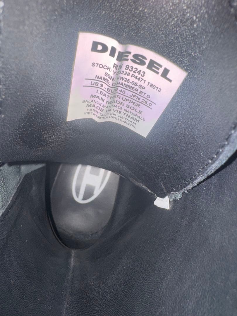 H*T様 DIESEL d hammer ブーツ 40