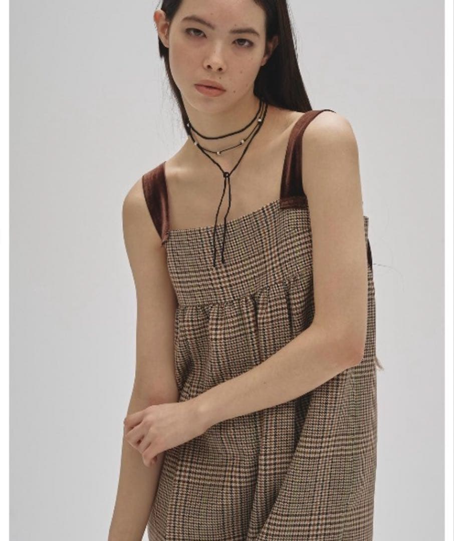 新品タグ付きTODAYFUL Check Wide Combinaison　38