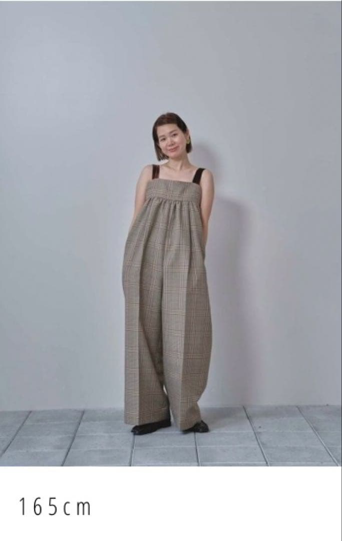 新品タグ付きTODAYFUL Check Wide Combinaison　38