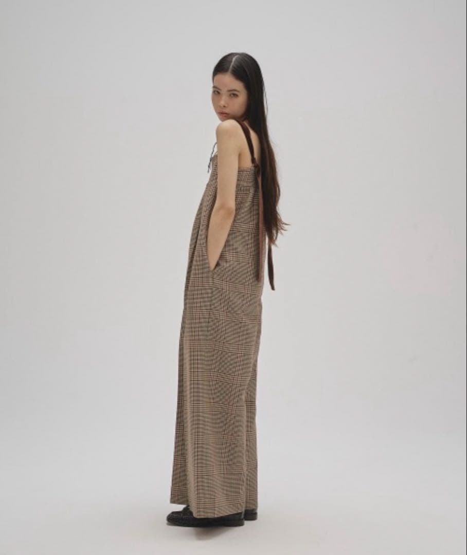 新品タグ付きTODAYFUL Check Wide Combinaison　38