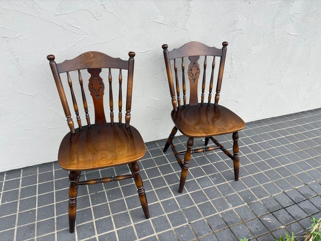 飛騨産業　キツツキマーク　ウィンザーチェア　天然木製　アンティーク　1脚