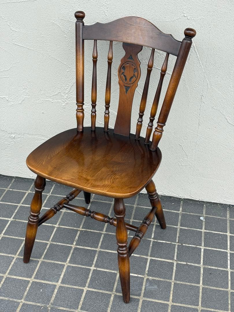 飛騨産業　キツツキマーク　ウィンザーチェア　天然木製　アンティーク　1脚