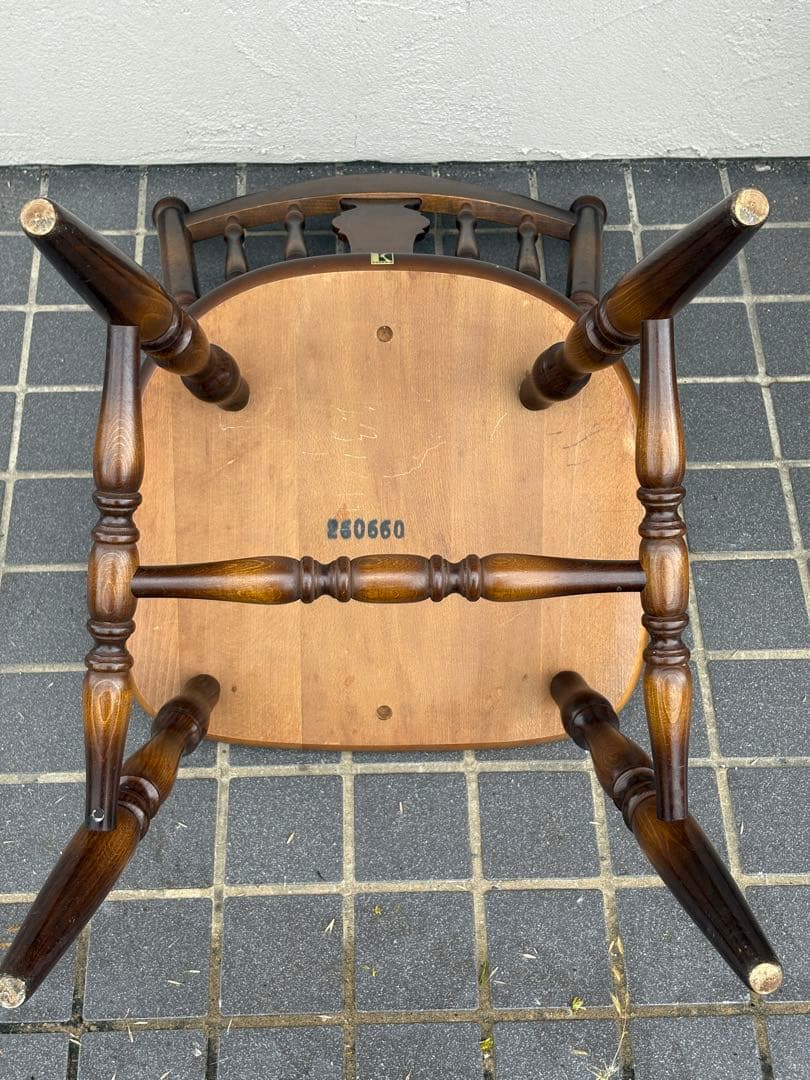 飛騨産業　キツツキマーク　ウィンザーチェア　天然木製　アンティーク　1脚