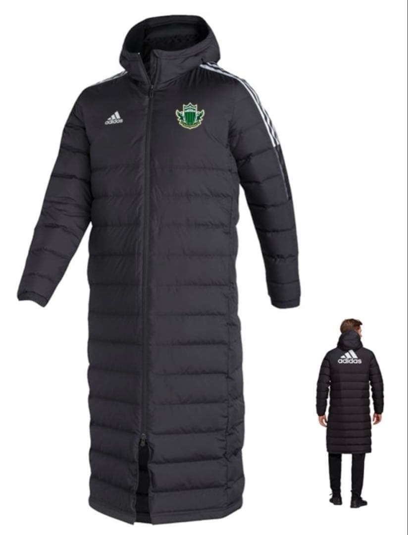 【極美品】松本山雅 アディダス XOサイズ ベンチコート ロングダウン