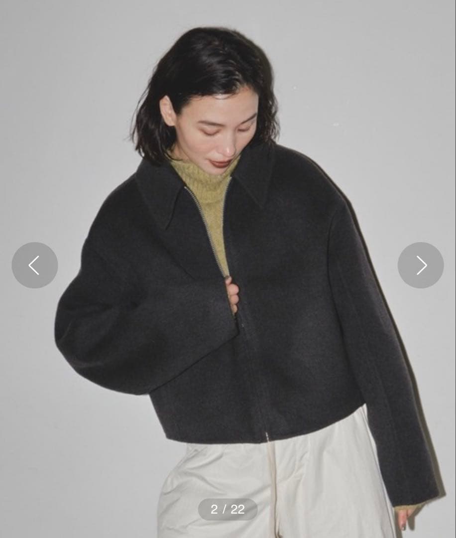 トゥデイフル TODAYFUL ウールジップブルゾン 38