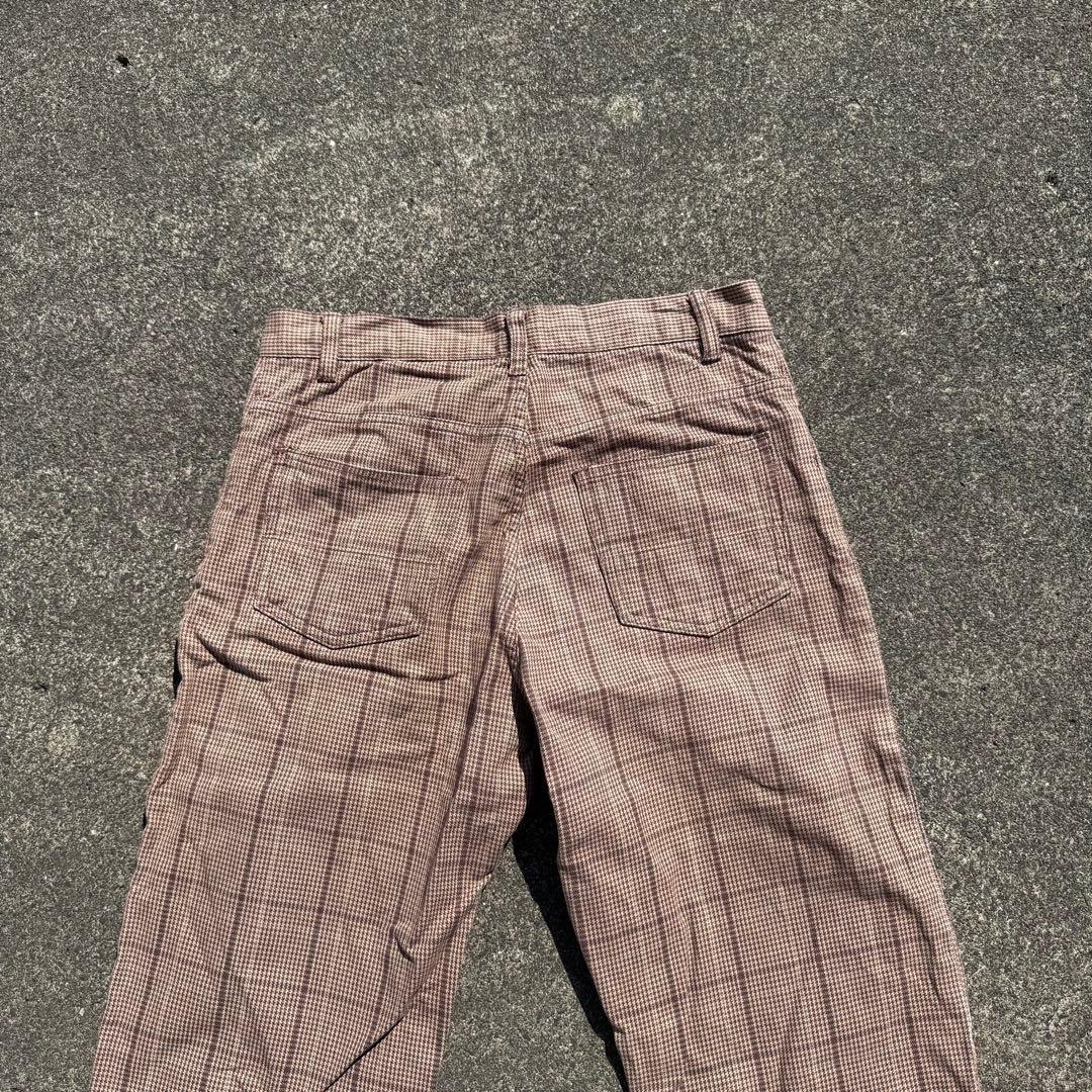 パンツ 90s OLD STUSSY brown check chino pants
