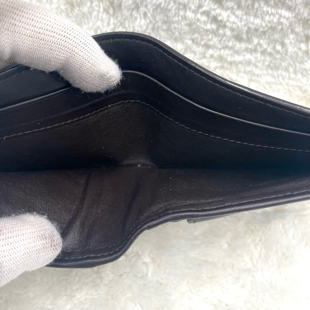 美品 ボッテガヴェネタ 2つ折り 財布 イントレチャート ダークブラウン