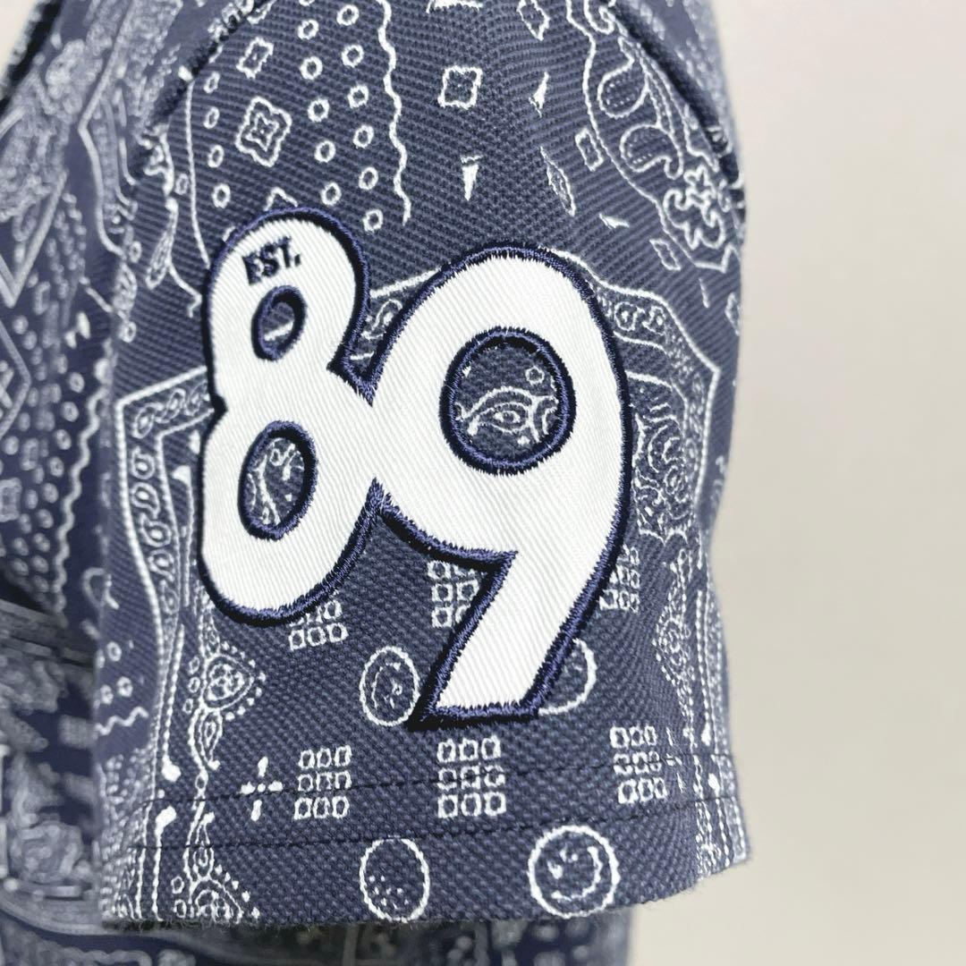 パーリーゲイツ ゴルフウェア　半袖ワンピース　総柄　カーペット柄　ロゴ刺繍