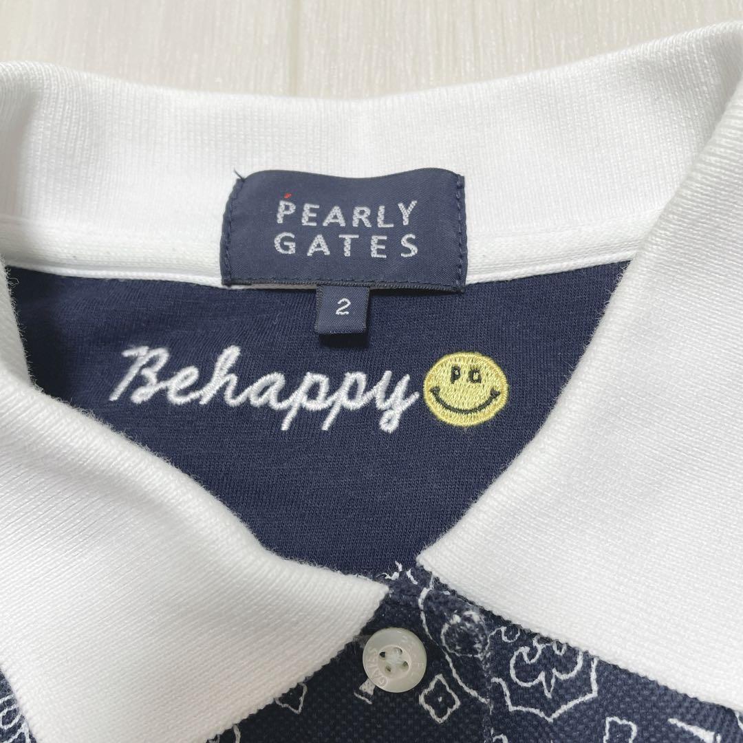 パーリーゲイツ ゴルフウェア　半袖ワンピース　総柄　カーペット柄　ロゴ刺繍