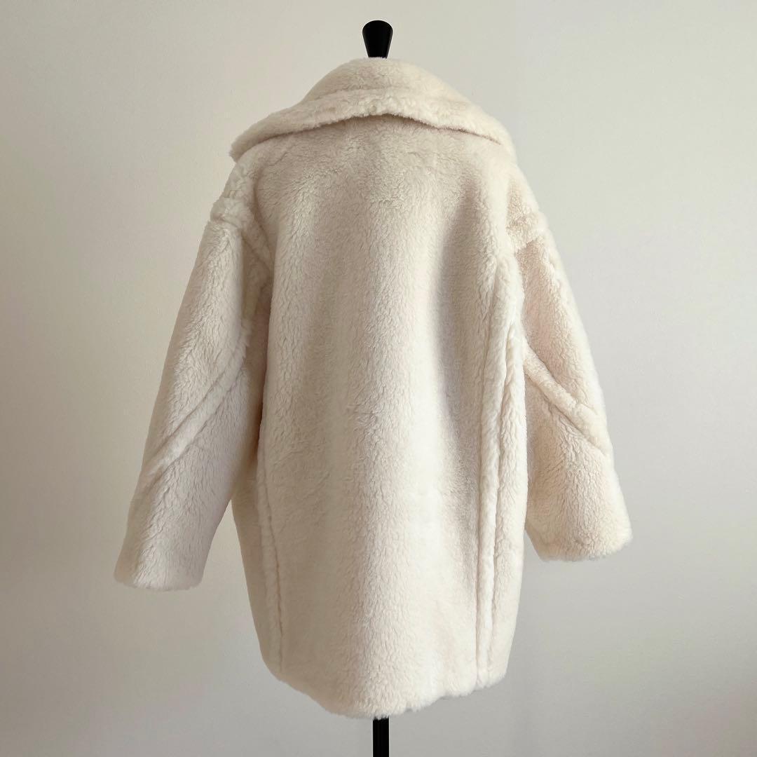 新品未使用 ベアミディアム丈 テディコート ホワイト