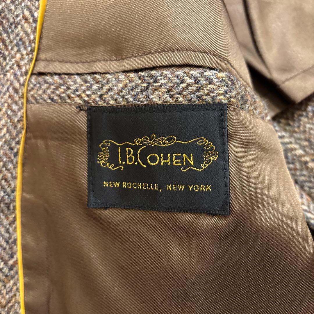 【極上デッド級】80s USA製 ハリスツイード 稀少マスタードパイピング Ｌ