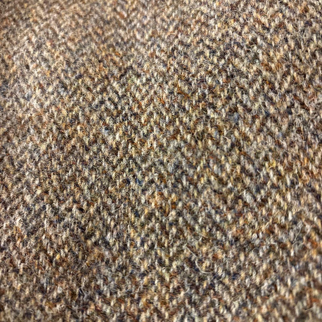 【極上デッド級】80s USA製 ハリスツイード 稀少マスタードパイピング Ｌ